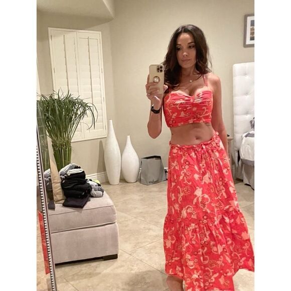 NWT A.L.C. Arit Floral Cotton Sweetheart Crop Top in Calla Multi, Size 6 - Picture 12 of 16